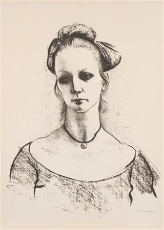 Francesco Messina (Linguaglossa 1900 - Milano 1995)  - Fanciulla con pendente