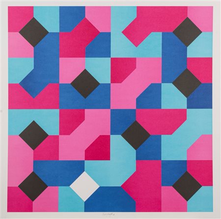 Bruno Munari (Milano 1907 - 1998)  - Curve di Peano