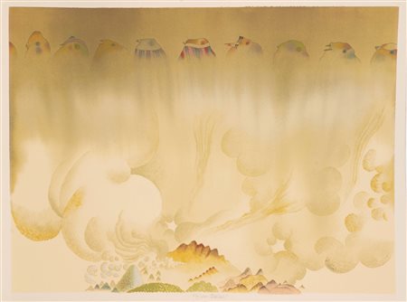 Tullio Pericoli (Colli del Tronto 1936)  - Composizione con nubi