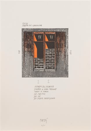 Fabrizio Plessi (Reggio Emilia 1940)  - Progetto per video-scultura