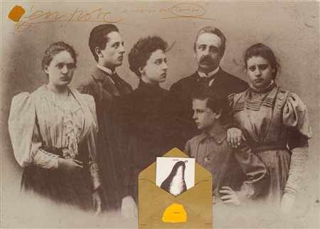 Concetto Pozzati (Vo 1935 - Bologna 2017)  - En pose "L'impiego del tempo"