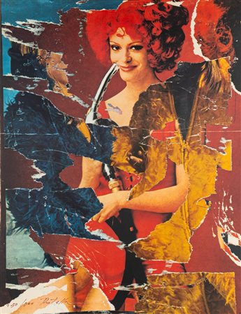 Mimmo Rotella (Catanzaro 1918 - Milano 2006)  - La benzinara, 1978