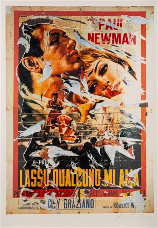 Mimmo Rotella (Catanzaro 1918 - Milano 2006)  - Lassù qualcuno mi ama