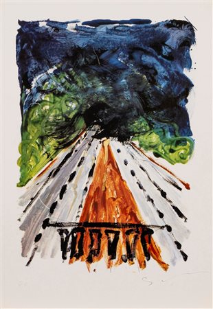 Mario Schifano (Homs 1934 - Roma 1998)  - Autostrade