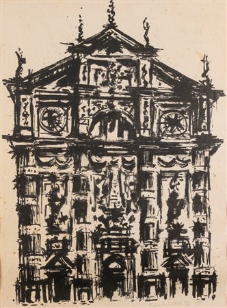 Raoul  Schultz (Isola Lero 1931 - Venezia 1971)  - Cattedrale , 1957