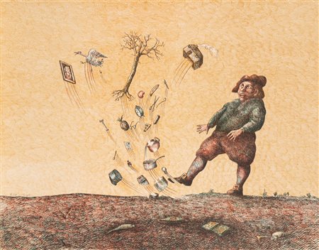 Roland Topor (Parigi 1938 - 1997)  - Spavento