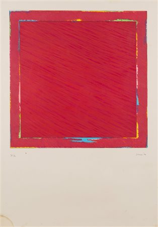 Claudio Verna (Guardiagrele 1937)  - Composizione in rosso, 1970