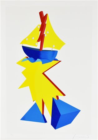 Innocente (Dino Scardoni) SENZA TITOLO serigrafia su carta, cm 100x70; es....