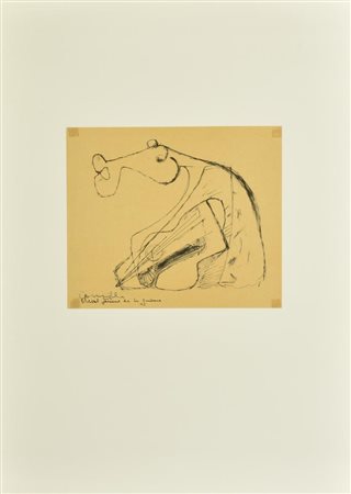 D'apres Corneille CAVALLO CHE SUONA LA CHITARRA litografia su carta, cm 52x37...