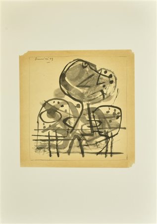 D'apres Corneille DISEGNO litografia su carta, cm 52x37 firma e data in...