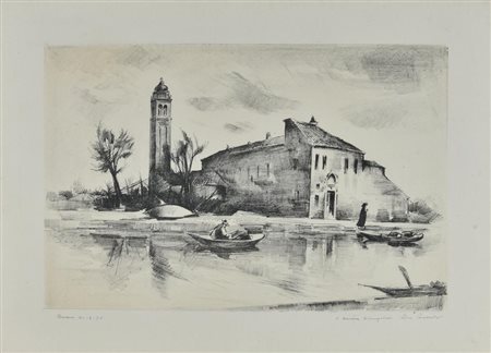 Silvio Consadori BURANO, 1975 litografia su carta, cm 50x70; es. senza...