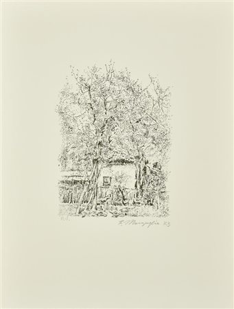 Francesco Monzeglio PRIMAVERA litografia su carta, cm 50x35, es p.a. firma e...