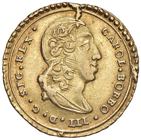  - PALERMO CARLO DI BORBONE ONCIA 1734 BB+ RARA.