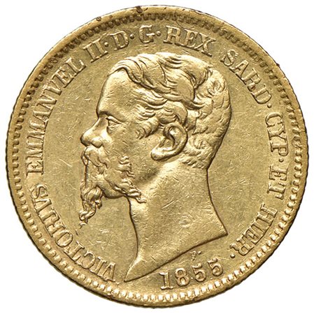  - VITTORIO EMANUELE II, RE DI SARDEGNA (1849-1861), 20 LIRE, 1885, GENOVA, BB/SPL.