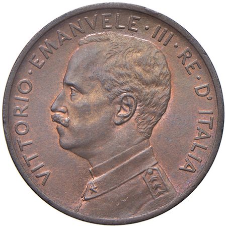  - REGNO D'ITALIA, 5 CENT 1908 'ITALIA SU PRORA' ROSSO FDC .