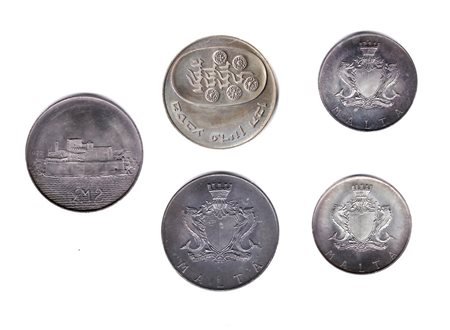  - LOTTO COMPOSTO DA 5 MONETE IN ARGENTO.