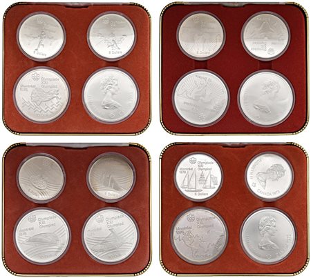  - CANADA, LOTTO COMPOSTO DA 28 MONETE DELLA SERIE OLIMPIADI DI MONTREAL.