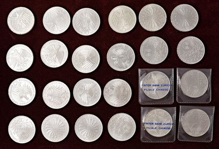  - GERMANIA, 24 MONETE DA 10 MARCHI DEL 1972.