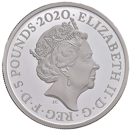  - 5 POUND GRAN BRETAGNA 2020 2OZ TRE GRAZIE.