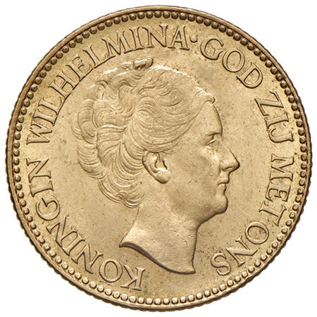  - OLANDA, 10 GULDEN, 1932, qFDC.