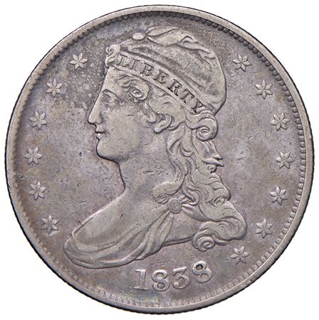  - STATI UNITI, MEZZO DOLLARO 1838 qBB.