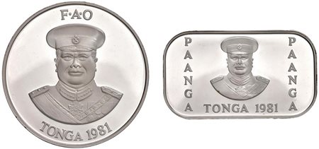  - 1981 TONGA 1 E 2 PAANGA SERIE FAO KM 73,72 PROOF.