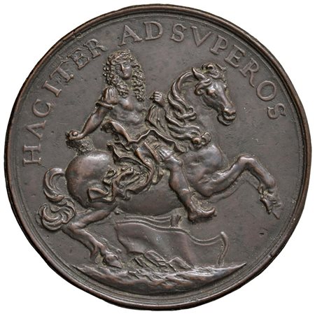  - FRANCIA MEDAGLIA UNIFACE 'HAC ITER AD SUPERO' AE GR. 57,12 76 MM SPL.