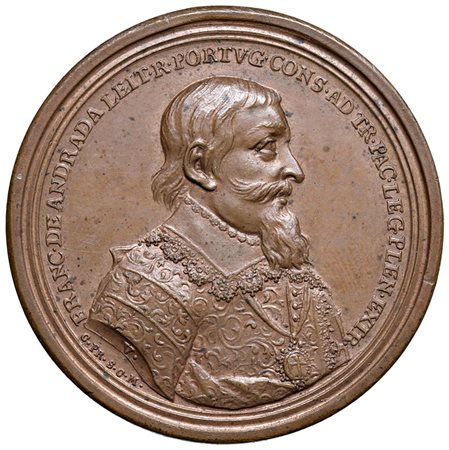  - PORTOGALLO FRANCESCO DE ANDRADA SEC. XIX MEDAGLIA AE MM. 41 GR. 22,09. RARISSIMA. - FDC.