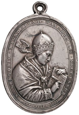  - STATO PONTIFICIO - GREGORIO XVI - MEDAGLIA STRAORDINARIA OVALE IN AG. 