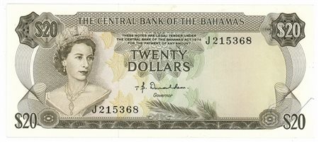  - 20 DOLLARS CENTRAL BANK OF THE BAHAMAS  1974 SPL.