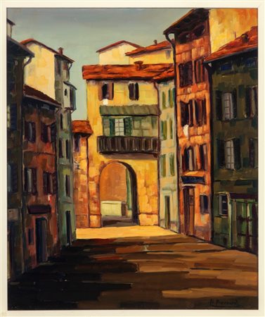 Alessandro Bernardi (attivo nel secolo XX)  - Scorcio di paese