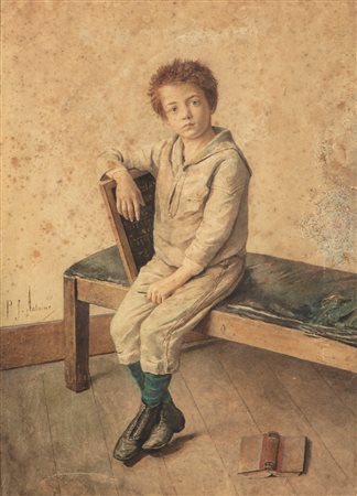 Pierre Joseph Antoine (Belgio 1840 - 1913)  - Lo scolaretto