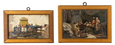 Emilio Zocchi (Firenze 1835 - 1913)  - Coppia di studi