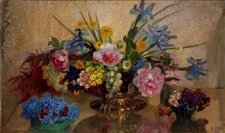 Evangelina Alciati (Torino 1883 - 1959)  - Fiori, 1949