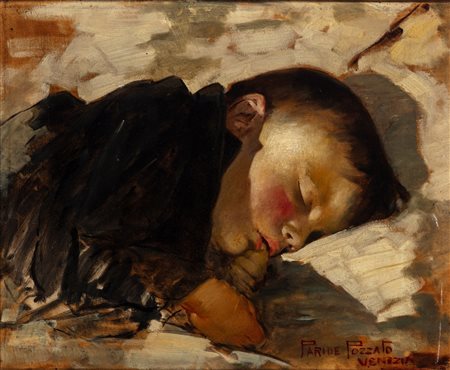 Paride Pozzato (Rovigo 1879 - 1971)  - Mio figlio dormiente