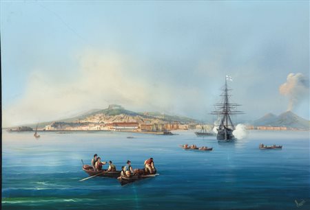 B. Meuris (attivo nel XIX secolo)  - Napoli dal mare
