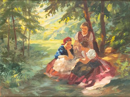 Antal Anton Péczely (Budapest 1891 - 1963)  - Picnic primaverile