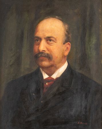 Achille Vertunni (Napoli 1826 - Roma 1897)  - Ritratto di Alessandro Fortis, Presidente del Consiglio 1905-1906