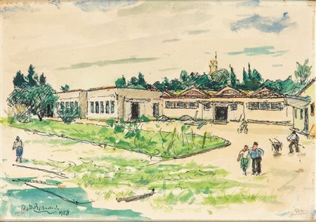 Domenico De Bernardi (Besozzo 1892 - 1963)  - Opificio moderno, 1958