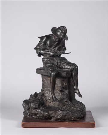 Celestino Fumagalli (Torino 1864 - Milano 1941)  - Il giovane falegname