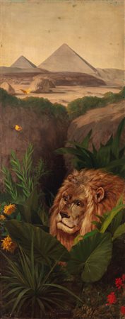 Scuola italiana, secolo XIX - Egitto, le Piramidi