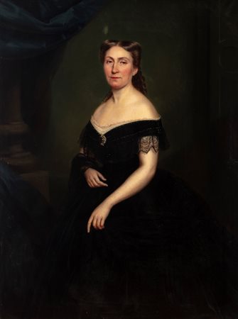 P. Dangiers Goujon (attivo in Francia nel secolo XIX)  - Ritratto di nobildonna francese