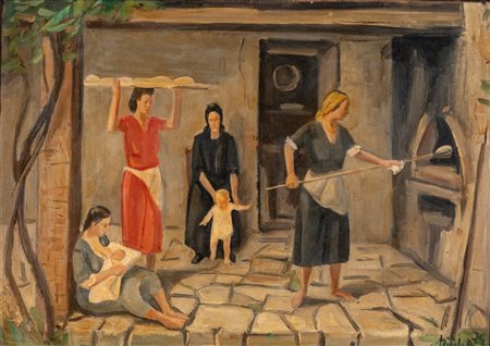 Luciano Ricchetti (Piacenza 1897 - 1977)  - Donne al lavoro