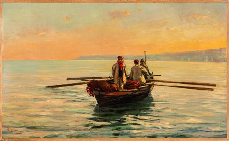 Vincenzo Loria (Salerno 1849 - La Spezia 1939)  - Ritorno dalla pesca