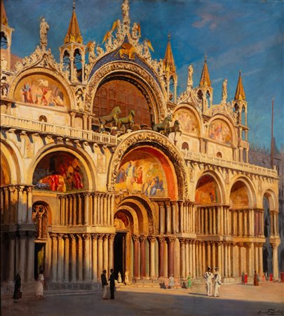 Giuseppe Didone (Milano 1903 - 1965)  - Venezia, basilica di San Marco, 1934
