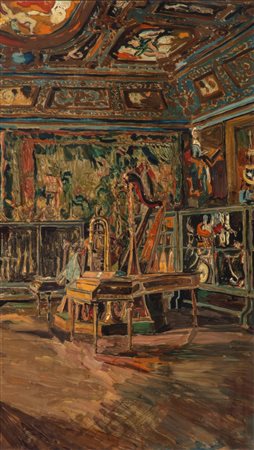 Mario Cavaglieri (Rovigo 1887 - Pavie 1969)  - Sala degli strumenti di musica, 1923