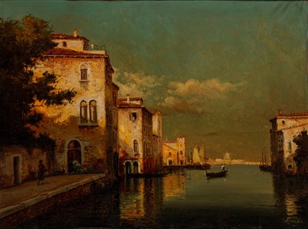 Leon Brard (Francia 1830 - 1902)  - Venezia, verso la Giudecca