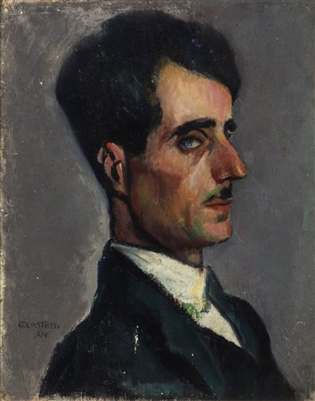 Giovanni Costetti (Reggio Emilia 1874 - Settignano 1949)  - Profilo maschile, 1925