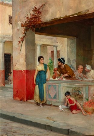 Ettore Forti (Roma 1850 - 1940)  - Vita a Pompei