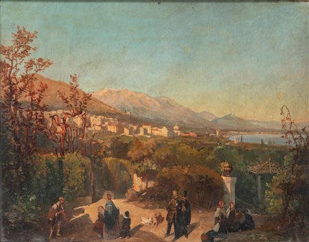 Alessandro La Volpe (Lucera 1820 - Roma 1887)  - Vita nella costiera amalfitana, 1877